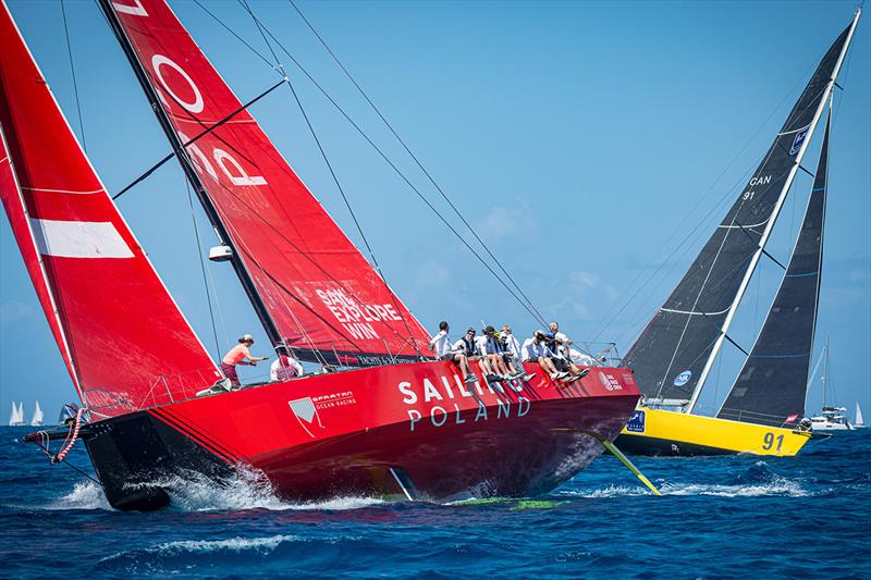 Lying second in the IMA's Caribbean Maxi Challenge, the Sailing Poland VO65 is aiming to compete in the next Ocean Race photo copyright Laurens Morel taken at Royal Ocean Racing Club and featuring the Volvo One-Design class