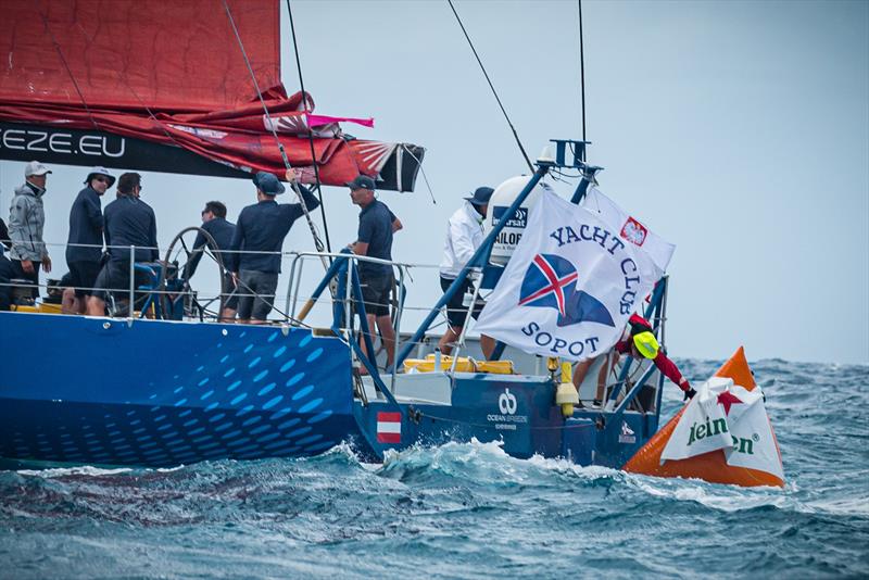 VO70 Ocean Breeze rounds up the windward mark on their leeward rudder on day 4 of the St. Maarten Heineken Regatta photo copyright Laurens Morel taken at Sint Maarten Yacht Club and featuring the Volvo 70 class