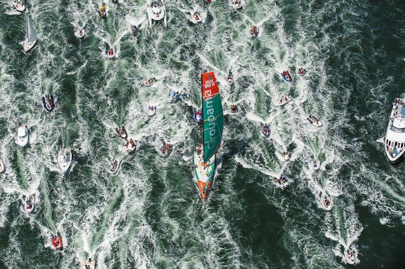 Franck Cammas' Groupama 4 sealed victory for the French team at their first attempt in the 2011-12 edition of the Volvo Ocean Race - photo © Paul Todd / Volvo AB