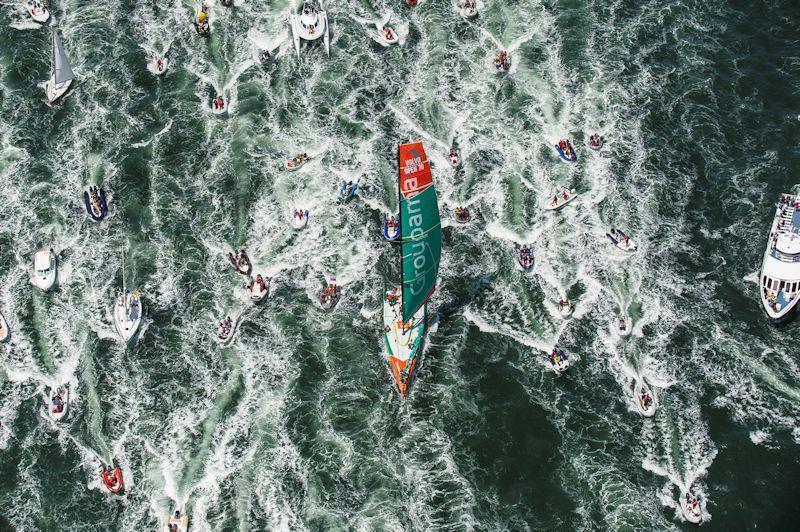 Franck Cammas' Groupama 4 sealed victory for the French team at their first attempt in the 2011-12 edition of the Volvo Ocean Race photo copyright Paul Todd / Volvo AB taken at  and featuring the Volvo 70 class