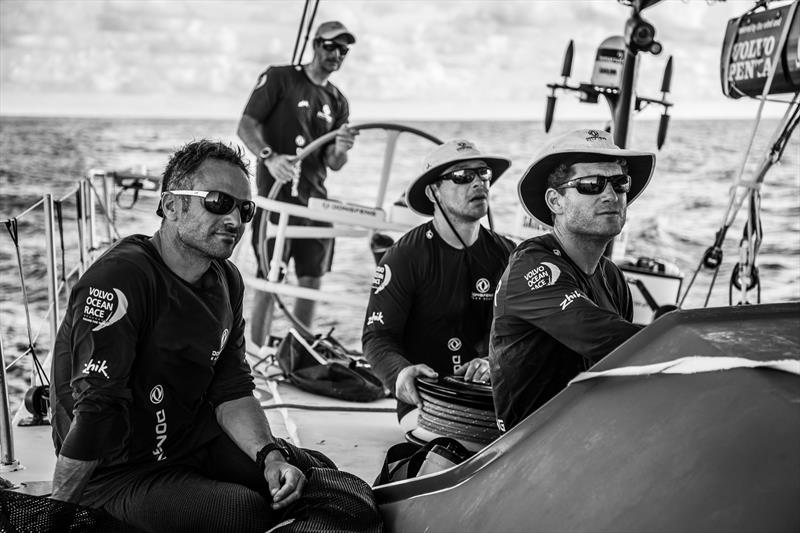 Leg 4, Melbourne to Hong Kong, day 07 on board Dongfeng. French gang onboard. photo copyright Martin Keruzore / Volvo AB taken at  and featuring the Volvo One-Design class