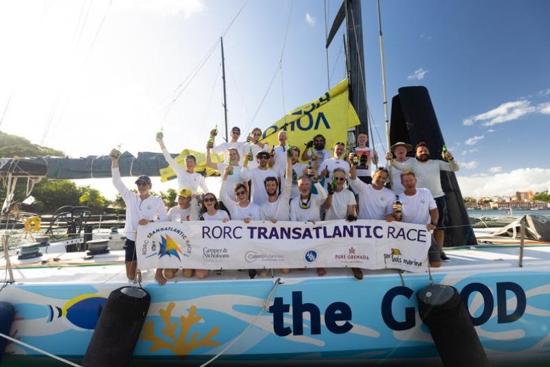 Johannes Schwarz's Volvo 70 Green Dragon (AUT) with 21 crew was skippered by the youngest in the race; Cathal Mahon from Galway Ireland - photo © Arthur Daniel / RORC