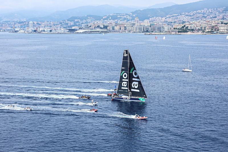 The Ocean Race VO65 Sprint Cup 2022-23 - 27 June 2023. Team JAJO arriving to Genova, Genoa, Italy - photo © Sailing Energy / The Ocean Race