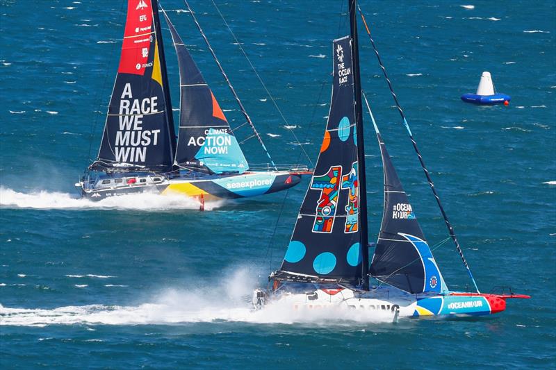 The Ocean Race 2022-23 - 26 February 2023, Start of Leg 3 in Cape Town. Team Malizia & 11th Hour Racing Team photo copyright Sailing Energy / The Ocean Race taken at  and featuring the Volvo One-Design class