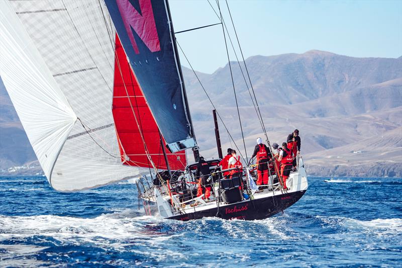 Tschüss 2 at the start of the RORC Transatlantic Race photo copyright James Mitchell taken at  and featuring the Volvo 70 class