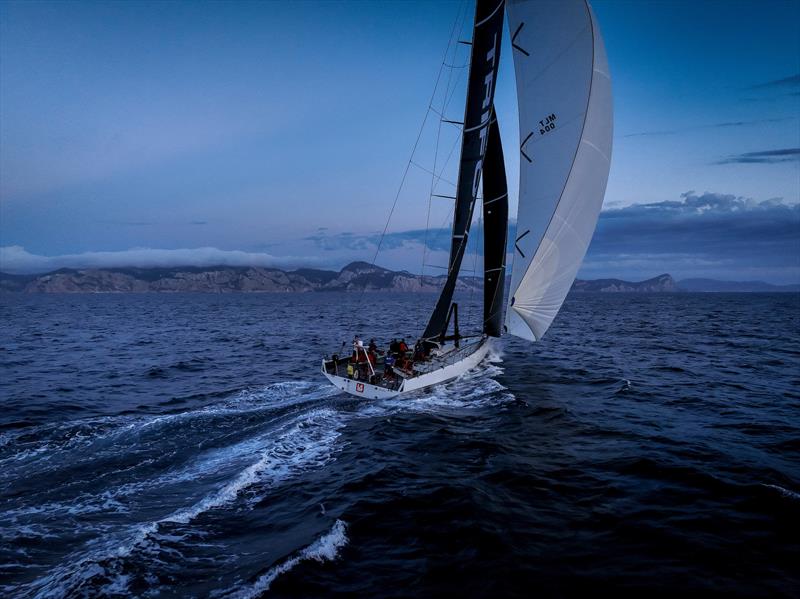 Line honours for the VO70 “Trifork” in La Larga photo copyright SailingShots by María Muiña taken at Real Club Náutico de Palma and featuring the Volvo 70 class