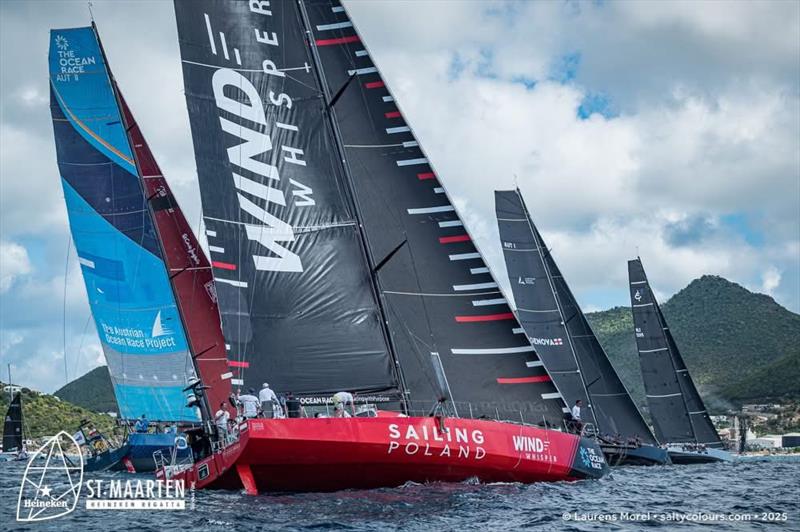 VOR Fleet at the St. Maarten Heineken Regatta 2025 photo copyright Laurens Morel - saltycolours.com taken at  and featuring the Volvo 70 class