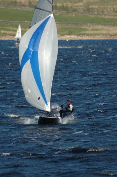 Ian Craven during the Vortex Inlands at Yorkshire Dales photo copyright Jane Lister taken at Yorkshire Dales Sailing Club and featuring the Vortex class