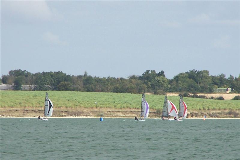 Racing hard at the Vortex Midland championships photo copyright Joanna Raglione-Hal taken at Grafham Water Sailing Club and featuring the Vortex class