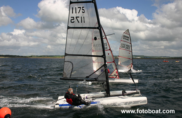 Scottish Skiffs at Prestwick photo copyright Alan Henderson / www.fotoboat.com taken at Prestwick Sailing Club and featuring the Vortex class