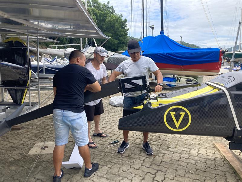 Vortex Pod Racer in Hong Kong - putting it all together photo copyright Guy Nowell taken at  and featuring the Vortex class