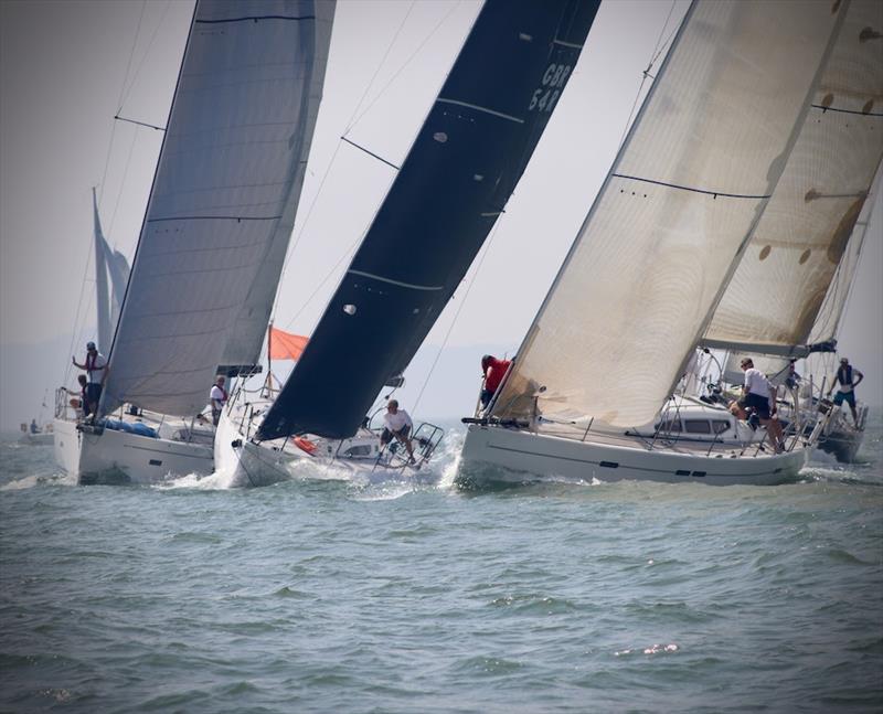 Mike Wallis' J/122 Jahmali (right). A competitive VPRS Club Class 1 - Royal Southern YC Charity Cup Regatta photo copyright Louay Habib taken at Royal Southern Yacht Club and featuring the VPRS class