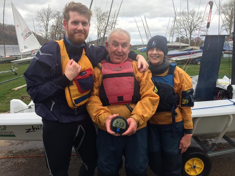 Flying 15 sailors Dave, Sue and Tom Giles raise the VX One record to 21.3 knots photo copyright Nathan Batchelor taken at Ullswater Yacht Club and featuring the VX One class