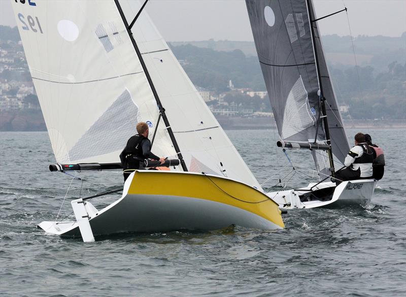 Charlie Cumbley and Andy Couch win the Ovington VX One Nationals at Torquay photo copyright Mark Jardine / YachtsandYachting.com taken at Royal Torbay Yacht Club and featuring the VX One class