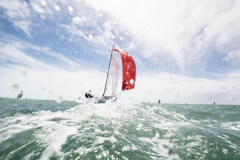 VX One on day 5 at Bacardi Miami Sailing Week photo copyright Cory Silken taken at Coral Reef Yacht Club and featuring the VX One class