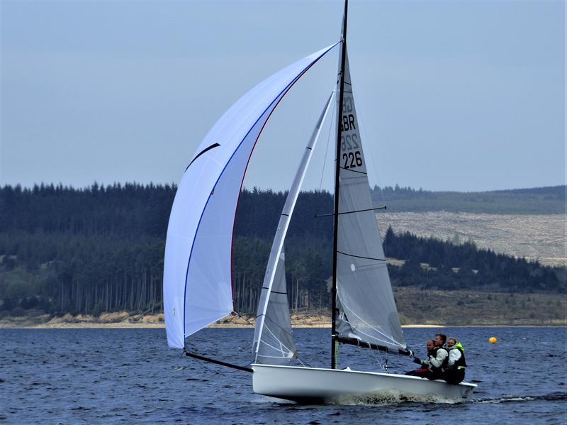 Nathan Batchelor and crew during the Kielder Water May Dam to Dam Race photo copyright KWSC taken at Kielder Water Sailing Club and featuring the VX One class