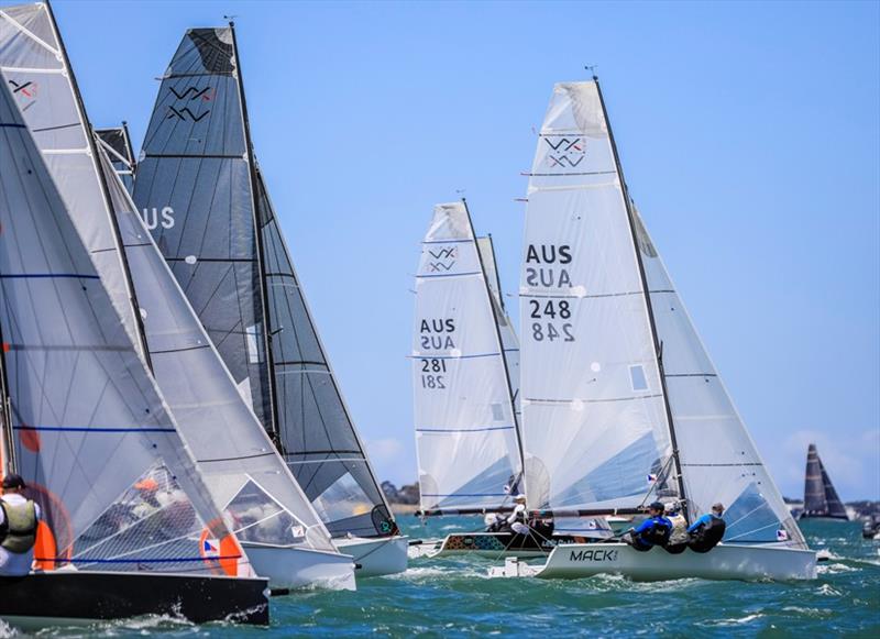 Mack One out in front in the VX One Australian Championship - 2019 Festival of Sails, Final Day photo copyright Salty Dingo taken at Royal Geelong Yacht Club and featuring the VX One class