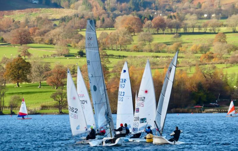 Close racing during the Ullswater Yacht Club Winter Series 2022 - photo © Jennie Clark