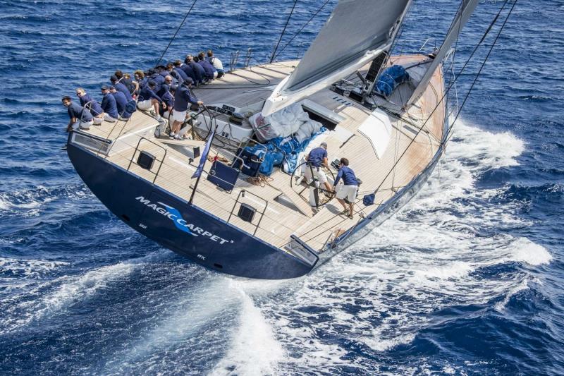 Magic Carpet Cubed on day 1 of the Loro Piana Superyacht Regatta 2017 - photo © Borlenghi / YCCS / BIM