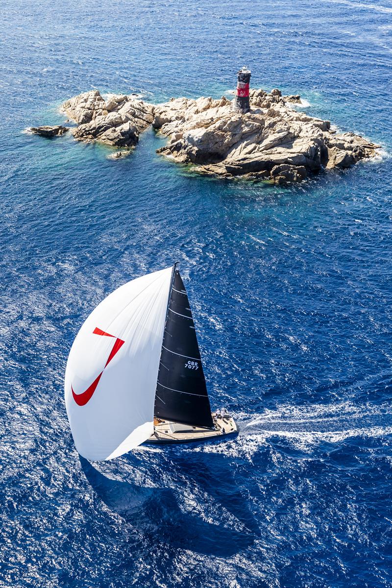 Jean-Charles Decaux's J One was leading the Wally class until she was disqualified on day 1 of the Maxi Yacht Rolex Cup photo copyright Rolex / Carlo Borlenghi taken at Yacht Club Costa Smeralda and featuring the Wally class