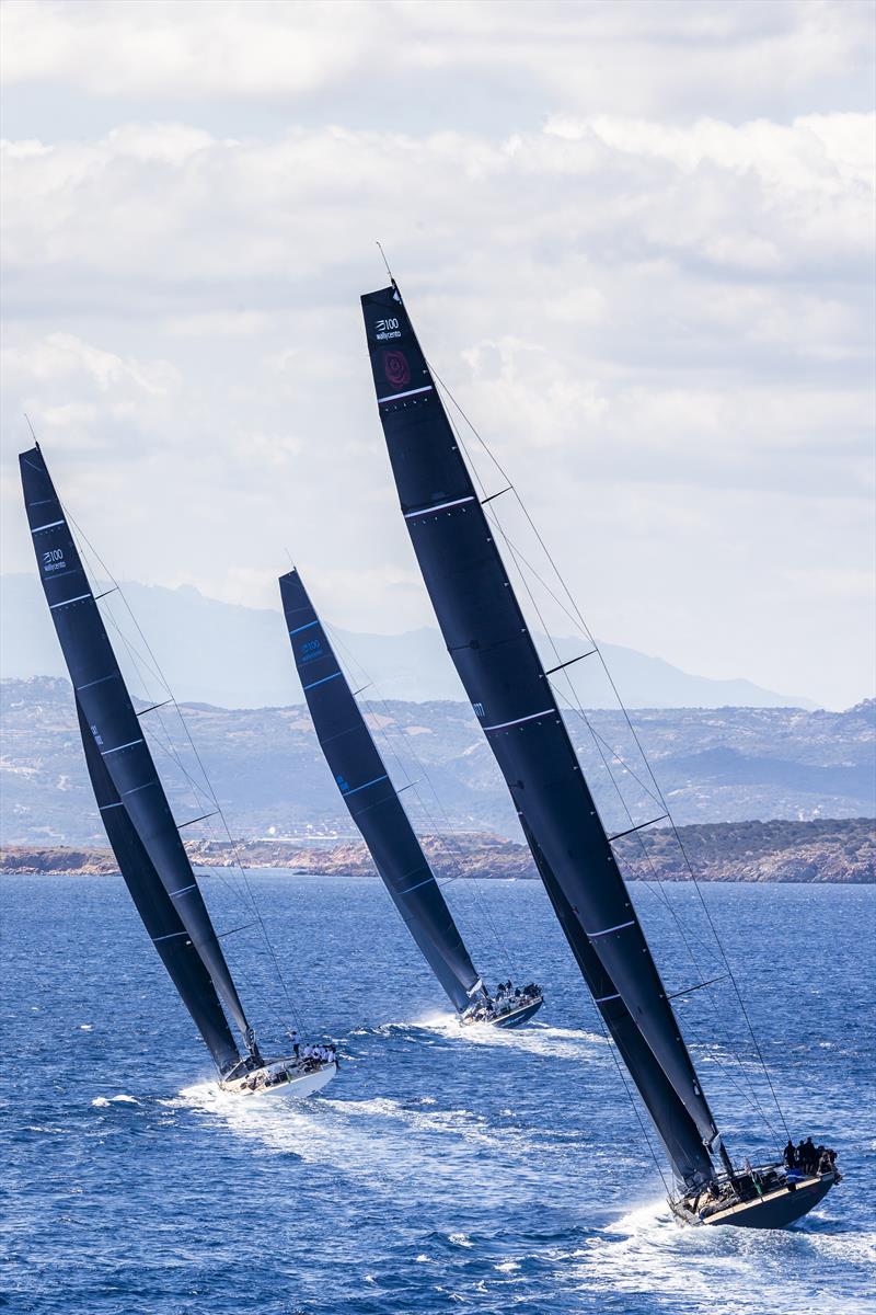 The trio of Wallycentos are having some of the closest racing on day 1 of the Maxi Yacht Rolex Cup photo copyright Rolex / Carlo Borlenghi taken at Yacht Club Costa Smeralda and featuring the Wally class