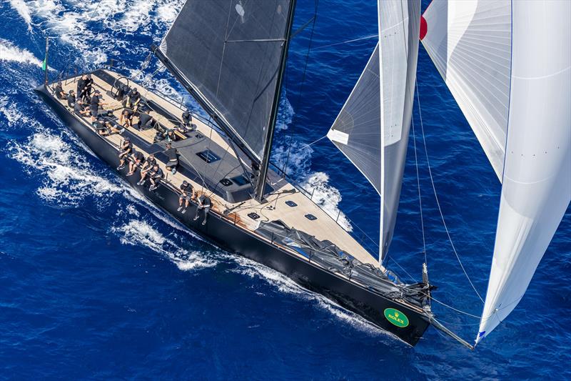 Sailing newbie Terry Hui scored two bullets on board his Wally 77 Lyra in the Wally class' two windward-leewards on day 3 of the Maxi Yacht Rolex Cup photo copyright Rolex / Studio Borlenghi taken at Yacht Club Costa Smeralda and featuring the Wally class