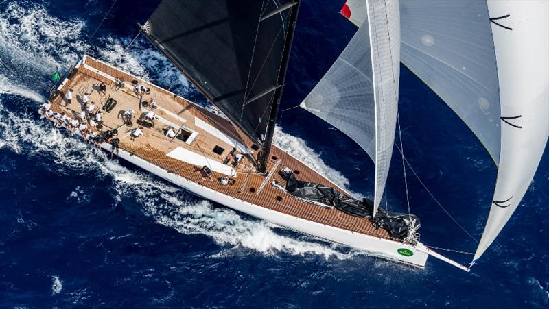 David M. Leuschen's Wally class defending champion, the Wallycento Galateia photo copyright Rolex / Studio Borlenghi taken at Yacht Club Costa Smeralda and featuring the Wally class