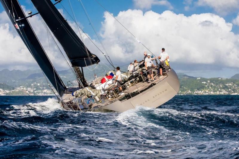 French Wally 100 Dark Shadow finishes the 2019 RORC Transatlantic Race in Grenada - photo © RORC / Arthur Daniel