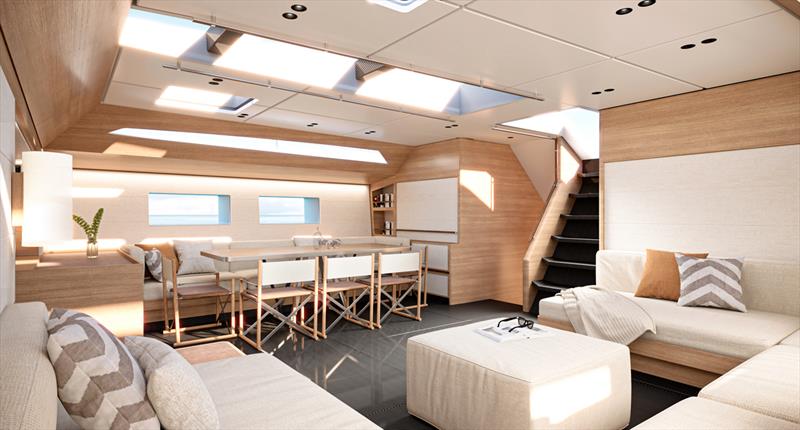 Wallywind110 - main salon photo copyright Wally Yachts taken at  and featuring the Wally class