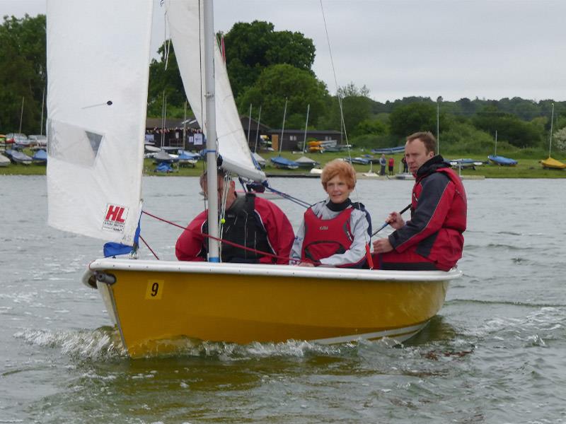 The Rt Hon Matthew Hancock MP and Cllr Susan Glossop sailing at SESCA photo copyright SESCA taken at St Edmundsbury Sailing & Canoeing Association and featuring the Wanderer class