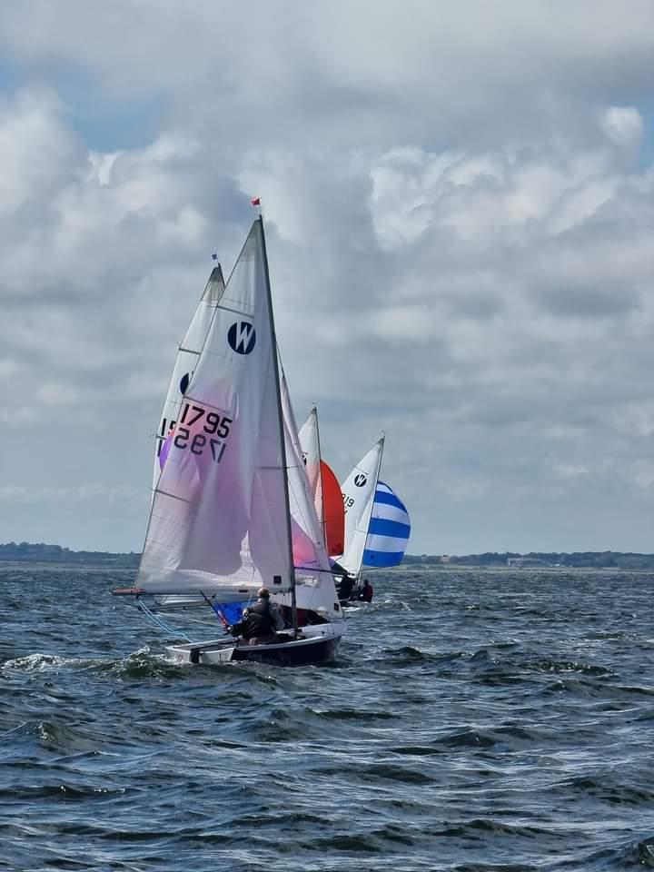 The mid fleet chase during the Wanderer Nationals at Whitstable photo copyright S Turner taken at Whitstable Yacht Club and featuring the Wanderer class