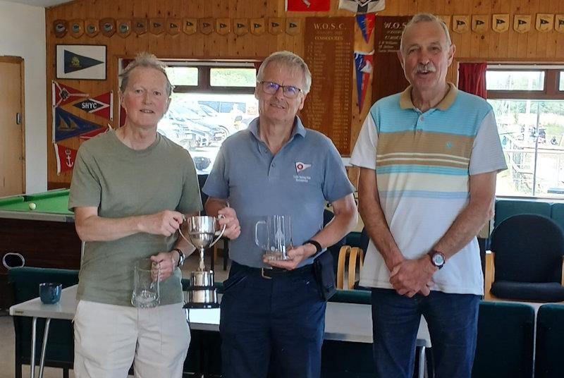 Ian Simpson and Dave Bardwell receive the Inlands Trophy from Mike Lewington - Wanderer open meeting at West Oxfordshire SC - photo © Sally Gilbert