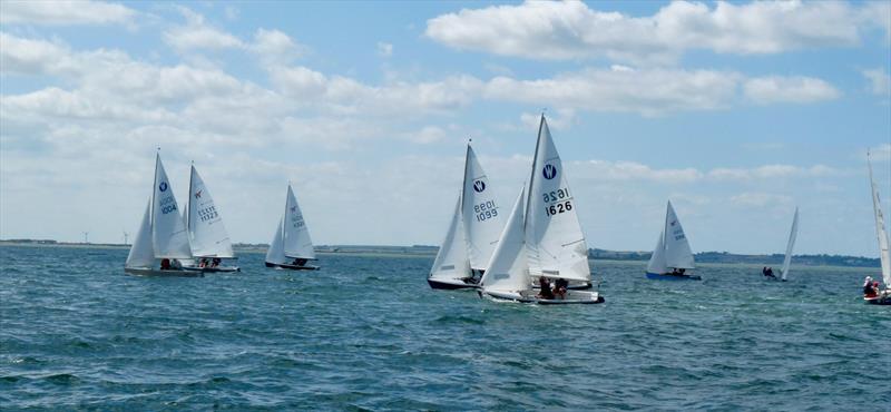 2025 Wanderer Nationals at Whitstable - Jonathan Loynes and Theresa Page up the first beat photo copyright Matthew King taken at Whitstable Yacht Club and featuring the Wanderer class
