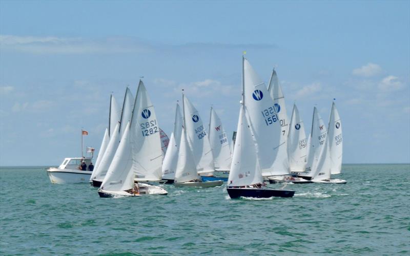 2025 Wanderer Nationals at Whitstable - Start of Race 1 photo copyright Matthew King taken at Whitstable Yacht Club and featuring the Wanderer class