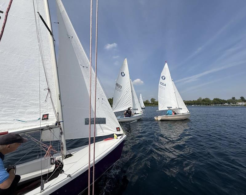 Start of race three, with W1004 pulling ahead during the Cotswold Wanderer Open - photo © Rachel Exley