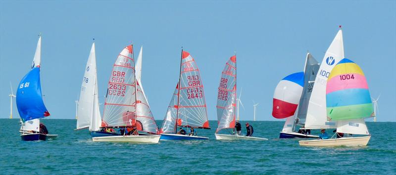 Ian Simpson and Dave Bardwell plus the Whitstble handicap fleet during the Wanderer Nationals 2026 at Whitstable photo copyright Matthew Young taken at Whitstable Yacht Club and featuring the Wanderer class