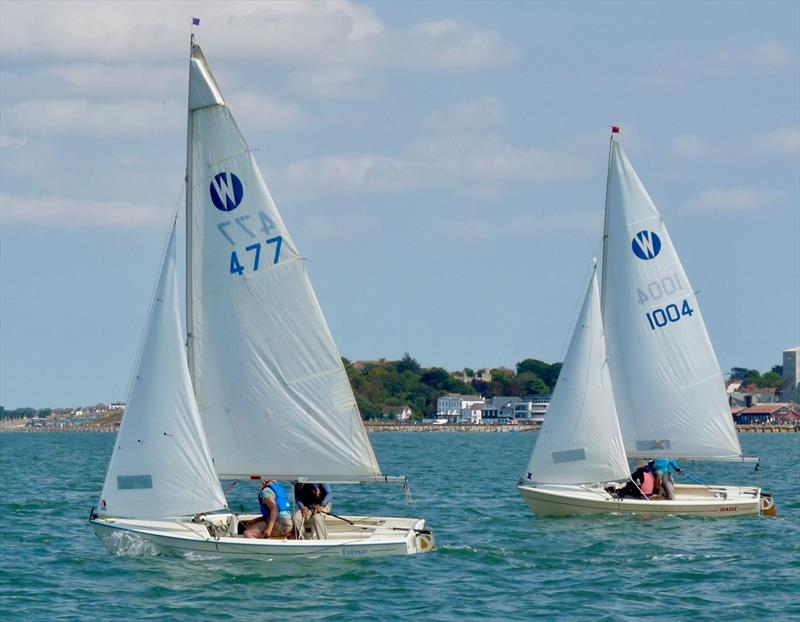 Ian Simpson leads Nigel Lamb during the Wanderer Nationals 2026 at Whitstable photo copyright Matthew Young taken at Whitstable Yacht Club and featuring the Wanderer class