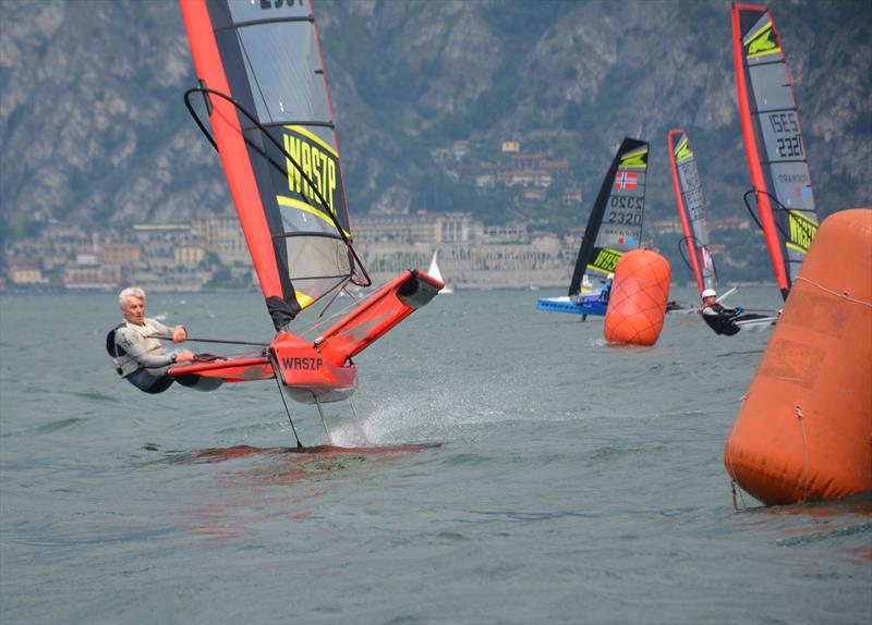 Amac leading a group during the WASZP Europeans at Lake Garda photo copyright WASZP Class taken at Fraglia Vela Malcesine and featuring the WASZP class