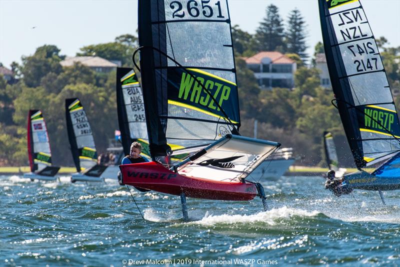 2019 International WASZP Games day 4 photo copyright Drew Malcolm / 2019 International WASZP Games taken at Royal Freshwater Bay Yacht Club and featuring the WASZP class