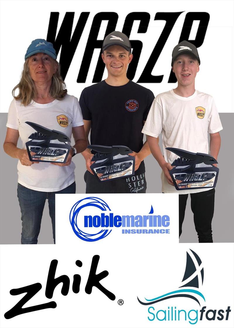 WASZP Virtual National Championship podium photo copyright Iain Ferguson taken at  and featuring the WASZP class