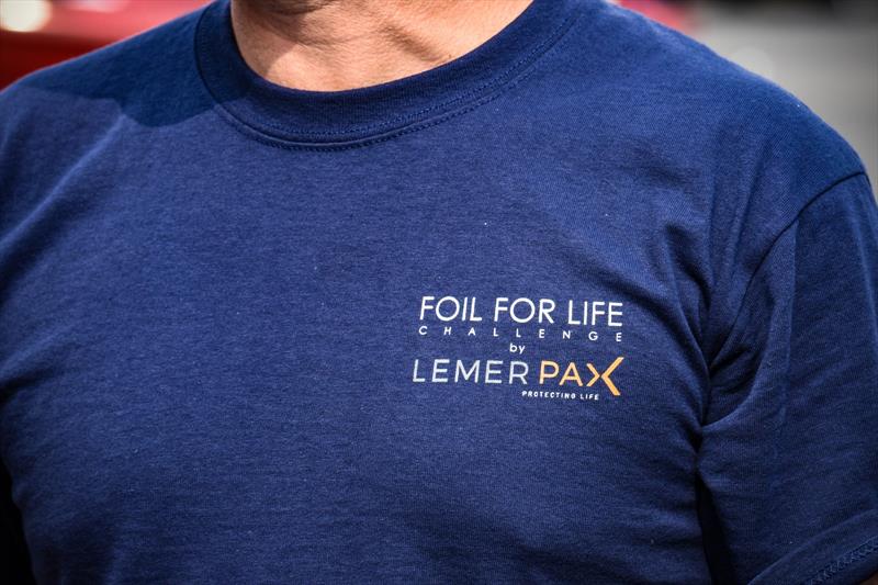 The Foil for Life Challenge by Lemer Pax sets off from Lymington photo copyright James Tomlinson taken at Royal Lymington Yacht Club and featuring the WASZP class