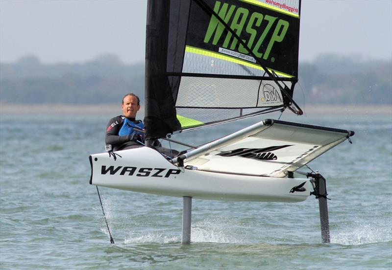 Mark Jardine tries out the Waszp photo copyright Duncan Hepplewhite taken at  and featuring the WASZP class