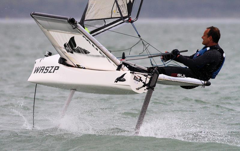 Mark Jardine tries out the Waszp photo copyright Duncan Hepplewhite taken at  and featuring the WASZP class