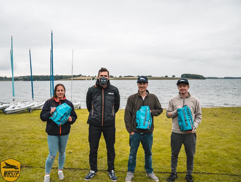 UK WASZP Nationals at Rutland Inspire program (l-r) Eve Kennedy, Matt Gotrel, Matt Beck, Dan Wellbourn Hesp photo copyright Howevideography taken at Rutland Sailing Club and featuring the WASZP class