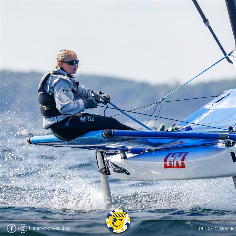 Mathilde Robertstad wins the WASZP Eurocup Germany at Kiel Week photo copyright Christian Beeck / www.ChristianBeeck.de taken at Kieler Yacht Club and featuring the WASZP class