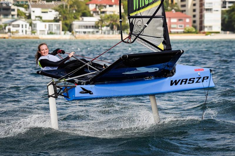 Happy times on the water for the Harken Kidz Trials as part of Foiling Week photo copyright Martina Orsini taken at  and featuring the WASZP class