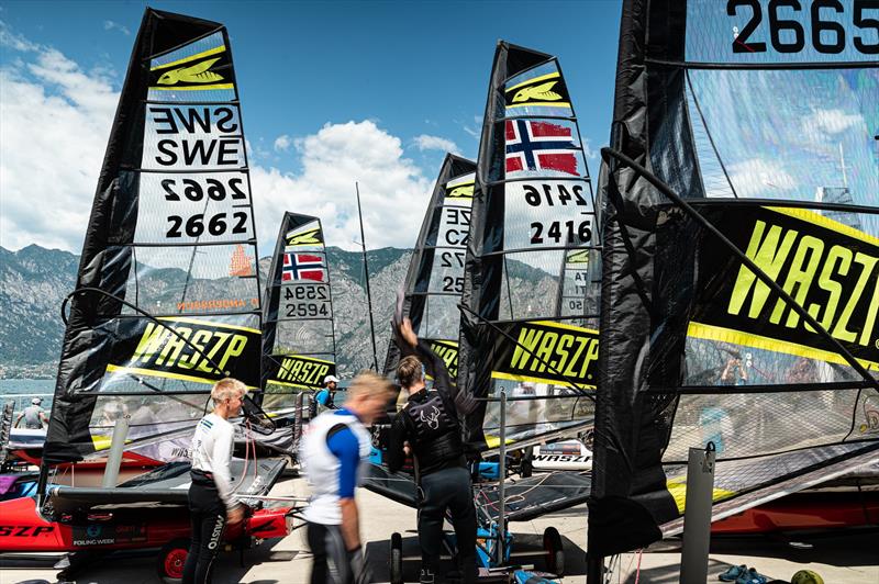 WASZP European Slalom Championships photo copyright Drew Malcolm taken at Fraglia Vela Malcesine and featuring the WASZP class