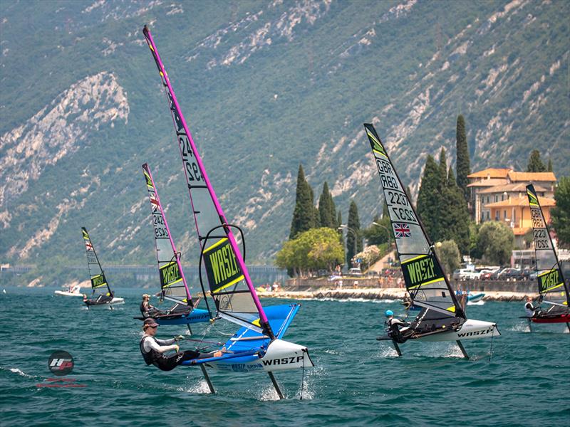 Jack Felsenthal racing at the recent WASZP European Championship on Lake Garda photo copyright Hartas Productions taken at Sandringham Yacht Club and featuring the WASZP class
