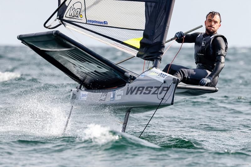 Fly like an eagle: Kiel-based Adrien-Paul Farien is second at the Waszp competition - 2021 Kieler Woche Regatta photo copyright ChristianBeeck.de taken at Kieler Yacht Club and featuring the WASZP class