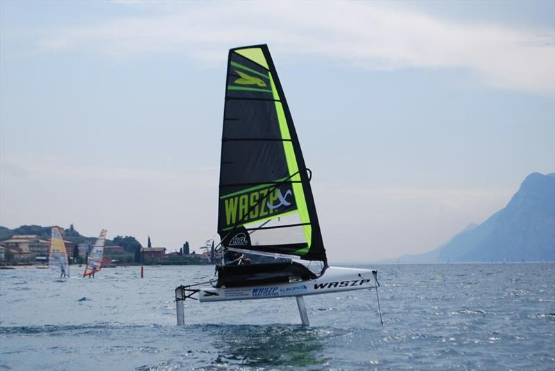 The WASZP X in action on Lake Garda photo copyright WASZP Class taken at  and featuring the WASZP class